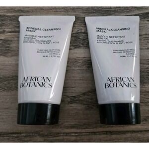 Set 2 African Botanics Mineral Cleansing Mask 1.7 oz 50ml Full Size